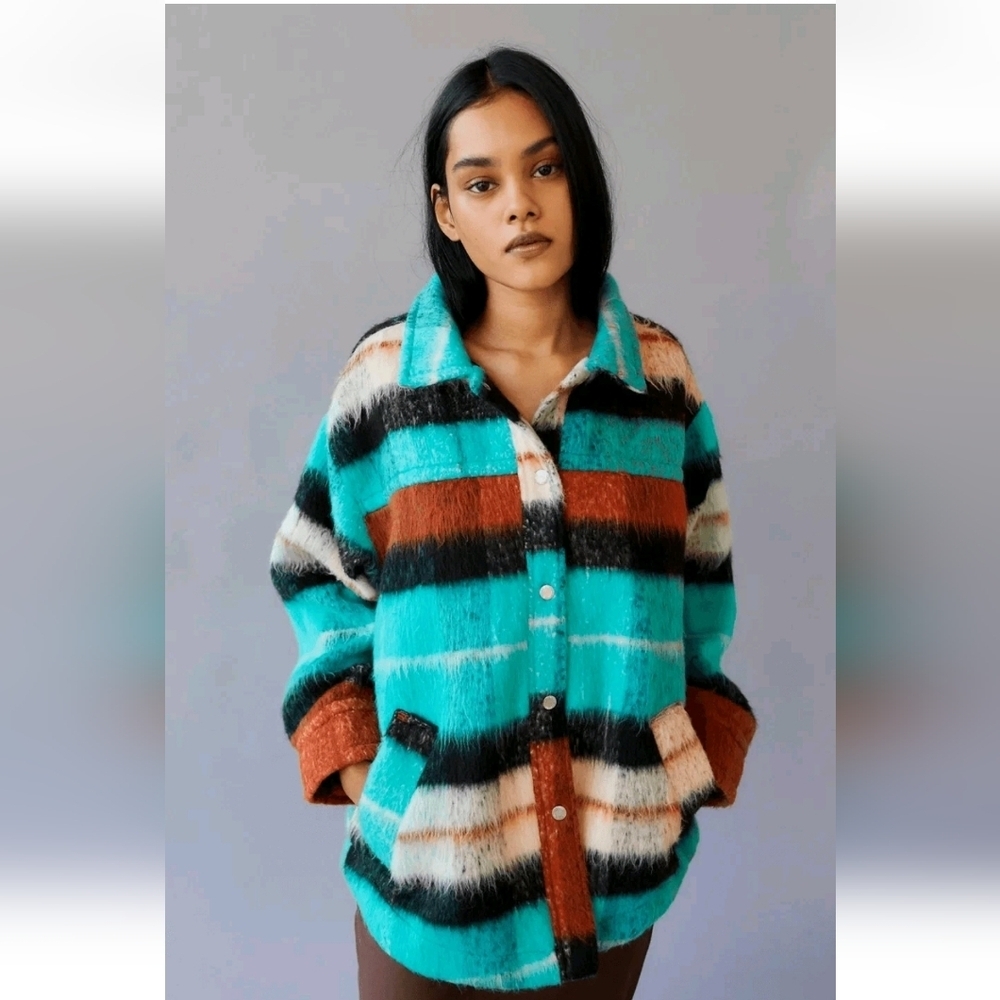 Urban Outfitters BDG Brushed Melton Plaid Jacket